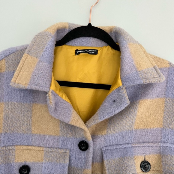 Gingham Button Through Flap Pocket Overcoat - Picture 11 of 14